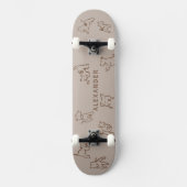 Fox Terrier Personalized Name Skateboard スケートボード (正面)