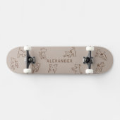 Fox Terrier Personalized Name Skateboard スケートボード (横)