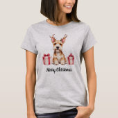 Fox Terrier Reindeer Tシャツ (正面)