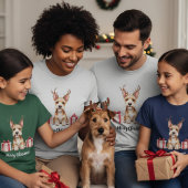 Fox Terrier Reindeer Tシャツ