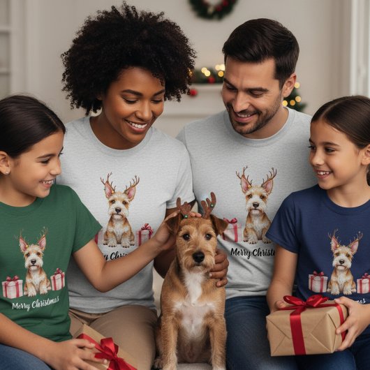 Fox Terrier Reindeer Tシャツ