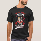 Fox Terrier Valentine's Day Wire Fox Terrier Tシャツ (正面)
