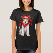Fox Terrier Valentines Day Wirehaired Dog Lover He Tシャツ (正面)