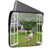Fox Terriers Play Outside My Window, Laptop Sleeve ラップトップスリーブ (正面右)