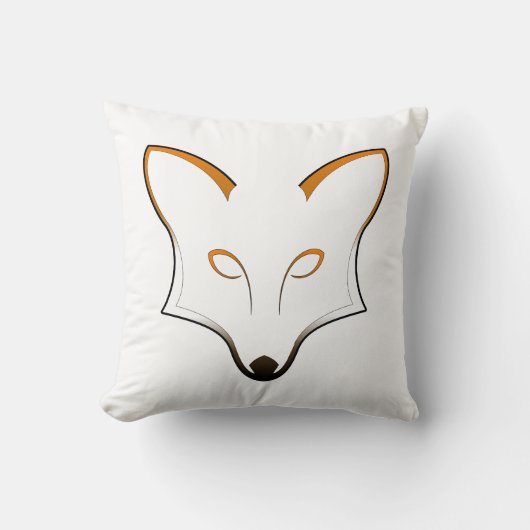 Fox Throw Pillow クッション (正面)