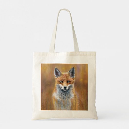 fox Tote bag. Beautiful fox design トートバッグ (裏面)
