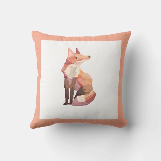 Fox, vos. Pixel Art, pixelart クッション (裏面)