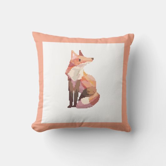 Fox, vos. Pixel Art, pixelart クッション (正面)