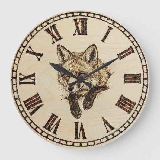 Fox Wall Clock ラージ壁時計 (正面)