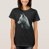Fox White  Animal Fox 1 Tシャツ (正面)