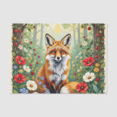 Fox Wildflower Forest Illustration 薄葉紙 (正面)