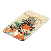 Fox with Christmas Tree and Gifts マグネット (左側)