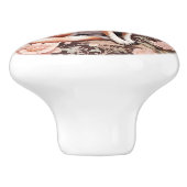 Fox With Dreamy Pink Floral セラミックノブ (側面)