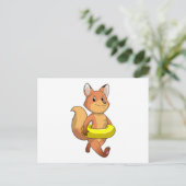 Fox with Lifebuoy ポストカード (スタンド正面)