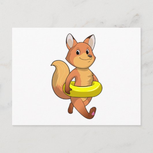 Fox with Lifebuoy ポストカード (正面)