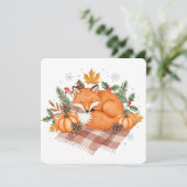 Foxand pumpkins thanksgiving card  カード (スタンド正面)