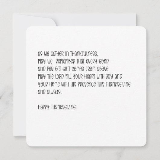 Foxand pumpkins thanksgiving card  カード (裏面)