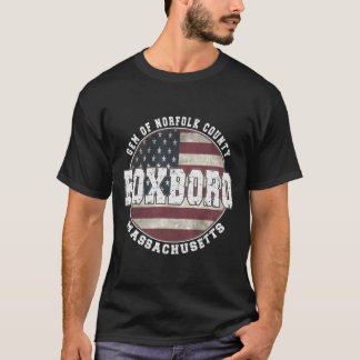 Foxboro Massachusetts American Flag Tシャツ