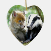 Foxcub & Badger Cute! セラミックオーナメント (右)