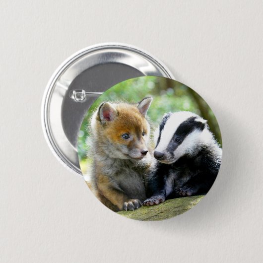 Foxcub & Badger Cute! 缶バッジ (正面&裏面)