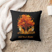 Foxes Throw Pillow クッション (ブランケット)