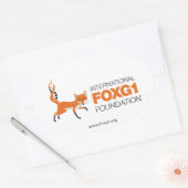 FOXG1楕円ステッカー 楕円形シール (封筒)
