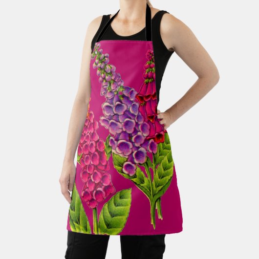 foxglobe foxglove花プリント エプロン (インサイチュ)