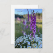 Foxgloveとデイジー ノートカード (正面/裏面)