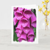 Foxgloveの植物の挨拶状 カード (黄色い花)