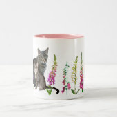 Foxgloveの猫 ツートーンマグカップ (中央)