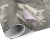 Foxgloveの部分的な色の花の黒と白 ラッピングペーパー (ロールコーナー)