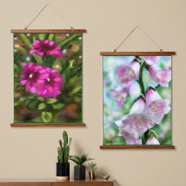 Foxgloveダリアフローラガーデンフラワーフラワーフラワーフラワーズ 吊り下げ型タペストリー