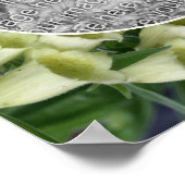 Foxgloveフラワーフレーム自分の写真を作成 ポスター (角)