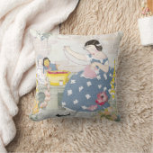 Foxglove及びケシの庭で縫うこと クッション (ブランケット)