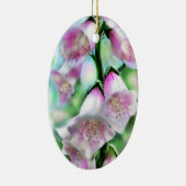 Foxglove花ピンク紫グリーンホワイトガーデン セラミックオーナメント (右)