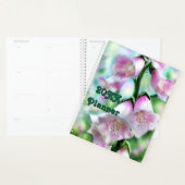 Foxglove花ピンク紫グリーンホワイトガーデン プランナー手帳 (ディスプレー)
