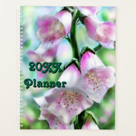 Foxglove花ピンク紫グリーンホワイトガーデン プランナー手帳