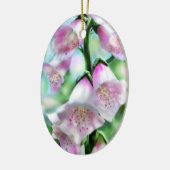 Foxglove花フローラ花ピンク緑ホワイト セラミックオーナメント (左)