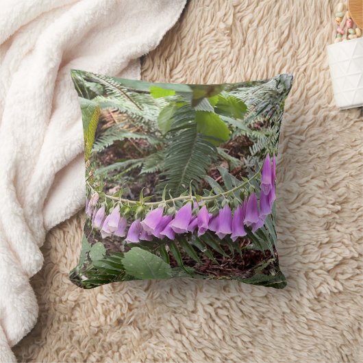 Foxglove花写真 クッション (ブランケット)