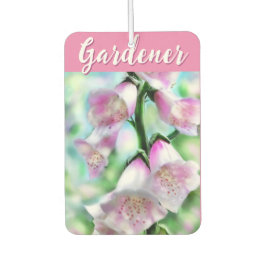 Foxglove Flowers Floral Pink Garden Personalized カーエアーフレッシュナー