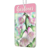 Foxglove Flowers Floral Pink Garden Personalized カーエアーフレッシュナー (左)