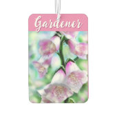 Foxglove Flowers Floral Pink Garden Personalized カーエアーフレッシュナー (裏面)