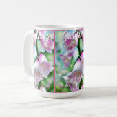 Foxglove Flowers Floral Pink Garden Personalized コーヒーマグカップ (正面左)