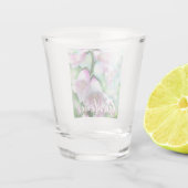Foxglove Flowers Floral Pink Garden Personalized ショットグラス (裏面)