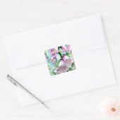 Foxglove Flowers Floral Pink Garden Personalized スクエアシール (封筒)