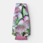 Foxglove Flowers Floral Pink Garden Personalized ボトルクーラー (正面)
