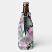 Foxglove Flowers Floral Pink Garden Personalized ボトルクーラー (ボトル裏面)