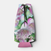 Foxglove Flowers Floral Pink Garden Personalized ボトルクーラー (裏面)