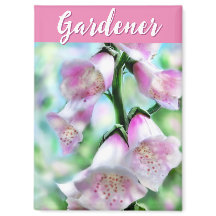 Foxglove Flowers Floral Pink Garden Personalized