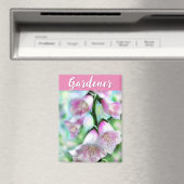 Foxglove Flowers Floral Pink Garden Personalized マグネット (インサイチュ (食洗機))
